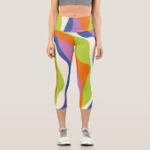 Leggings Capri Ebb & Flux 4 Bleu, Orange, Violet, Vert & Crème (Recto)