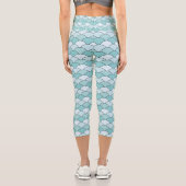Leggings Capri Écailles de dragon, éventails, vagues, Seigaiha, b (Verso)