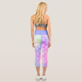 Leggings Capri Écailles de sirène pastel (Verso)
