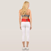 Leggings Capri Écharpe et jambières Capri de taille blanche (Verso)