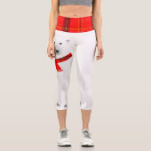 Leggings Capri Écharpe et jambières Capri de taille blanche (Recto)