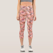 Leggings Capri Échelles de sirène rose or rose (Recto)