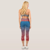 Leggings Capri Échos dans le feu bleu (Verso)