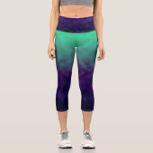 Leggings Capri Échos de la marée d'améthyste (Recto)
