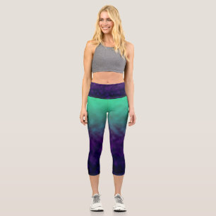 Leggings Capri Échos de la marée d'améthyste