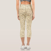 Leggings Capri Éclaircissements de parties scintillant douce Gold (Verso)