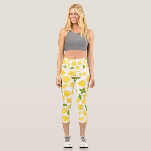 LEGGINGS CAPRI EFFET CITRON (Recto)