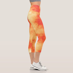 Leggings Capri Effet Cloud Storm élégant Orange