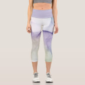 Leggings Capri effet de soie bleu clair transparent (Recto)