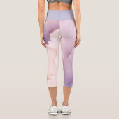 Leggings Capri effet de soie violet transparent (Verso)