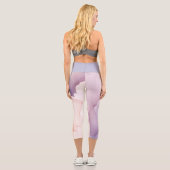 Leggings Capri effet de soie violet transparent (Verso)