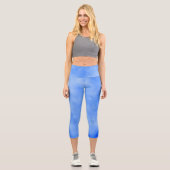 Leggings Capri Effet nuage de tempête élégant Bleu glacé (Recto)