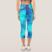 Leggings Capri Effet nuage tempête élégant bleu (Verso)