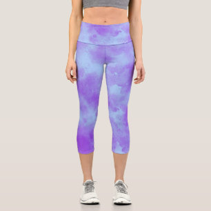 Leggings Capri Effet nuage tempête élégant bleu pourpre