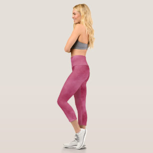 Leggings Capri Effet nuage tempête élégant Burgundy Blush