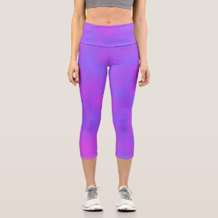 Leggings Capri Effet nuage tempête élégant Pink Blue