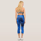 Leggings Capri Effet Paint Splatter Bleu & Noir (Verso)