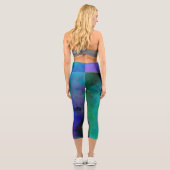 Leggings Capri Effet Splatter de peinture Galaxy (Verso)