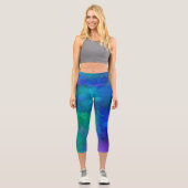 Leggings Capri Effet Splatter de peinture Galaxy (Recto)