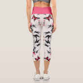 Leggings Capri Elegance in Bloom: Floral Harmony Printed (Verso)