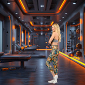 Leggings Capri Elégance rustique : Motif Abstrait géométrique ter