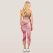 Leggings Capri Élégant animal blanc rose fille (Verso)