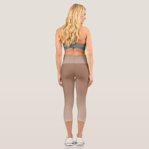 Leggings Capri Élégant Capri bronzé rustique à haute taille