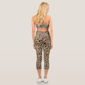 Leggings Capri Elegant Gold Glitter Black Leopard (Verso)