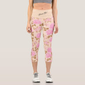 Leggings Capri Élégant Moderne tendance Floral (Recto)