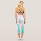 Leggings Capri Élégant Moderne tendance Floral (Verso)