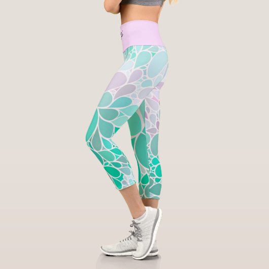 Leggings Capri Élégant Moderne tendance Floral (Gauche)