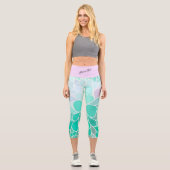 Leggings Capri Élégant Moderne tendance Floral (Recto)