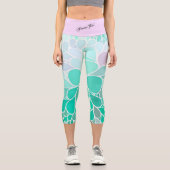Leggings Capri Élégant Moderne tendance Floral (Recto)