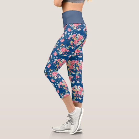 Leggings Capri Élégant Moderne tendance Floral (Gauche)
