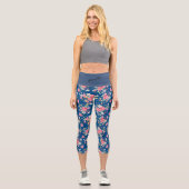 Leggings Capri Élégant Moderne tendance Floral (Recto)