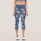 Leggings Capri Élégant Moderne tendance Floral (Recto)