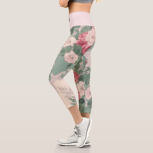Leggings Capri Élégant Moderne tendance Floral