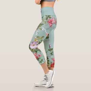 Leggings Capri Élégant Moderne tendance Floral