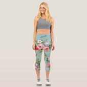 Leggings Capri Élégant Moderne tendance Floral (Recto)