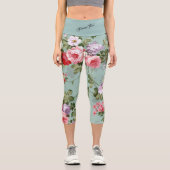 Leggings Capri Élégant Moderne tendance Floral (Recto)