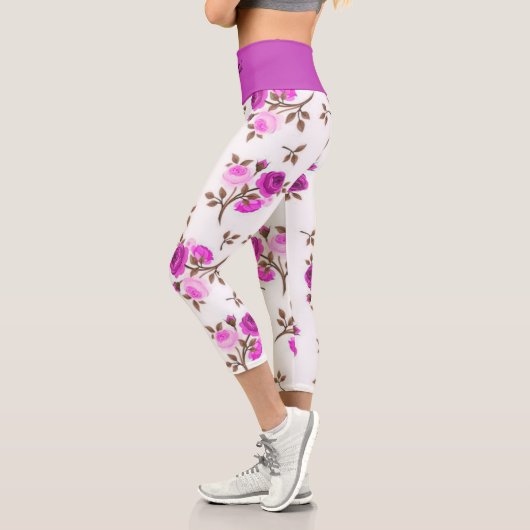 Leggings Capri Élégant Moderne tendance Floral (Gauche)