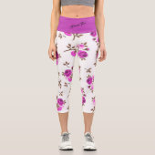 Leggings Capri Élégant Moderne tendance Floral (Recto)