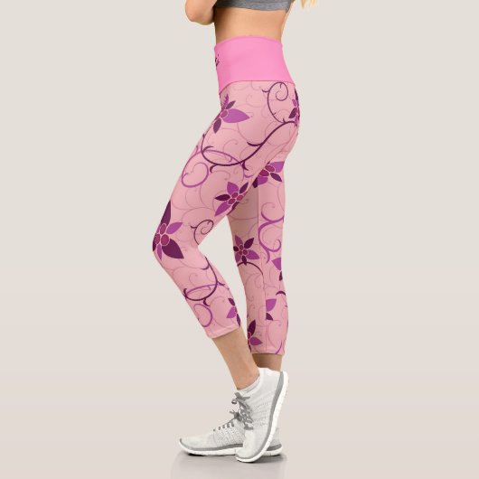 Leggings Capri Élégant Moderne tendance Floral (Gauche)