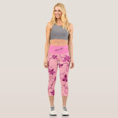 Leggings Capri Élégant Moderne tendance Floral (Recto)