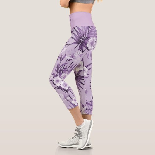 Leggings Capri Élégant Moderne tendance Floral (Gauche)