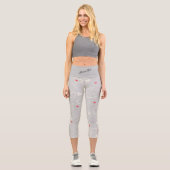 Leggings Capri Élégant Moderne tendance Floral (Recto)