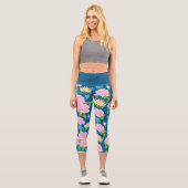 Leggings Capri Élégant Moderne tendance Floral (Recto)