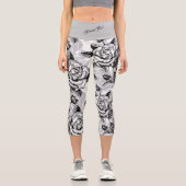 Leggings Capri Élégant Moderne tendance Floral (Recto)