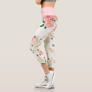 Leggings Capri Élégant Moderne Vintage tendance Floral