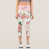 Leggings Capri Élégant Moderne Vintage tendance Floral (Recto)